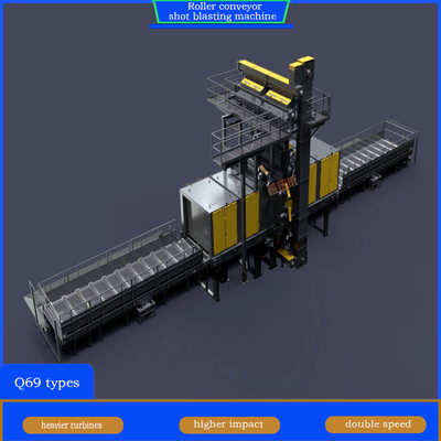 Scaling e scatto di superficie di acciaio Peening Roller Conveyor Shot Blasting Machine su misura