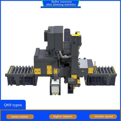 Personalizzazione Advanced Roll Conveyor Shot Blasting Machine per piastre di acciaio di calibro sottile