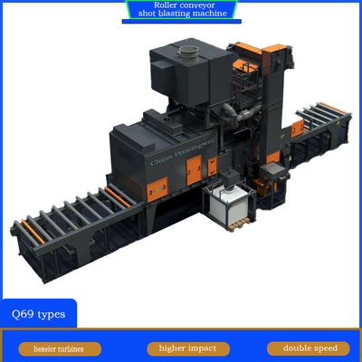Personalizzazione Advanced Roll Conveyor Shot Blasting Machine per piastre di acciaio di calibro sottile