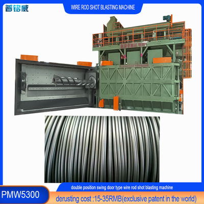 Alta pulizia Super resistente all'usura Legatura di acciaio Placca di filo di ferro Rod Shot Blasting Machine