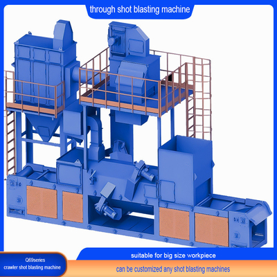 Carburante elettrico Profili ad alta pulizia Roller Through Type Shot Blasting Machine