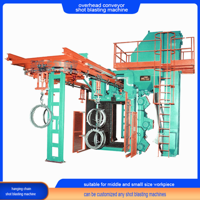 Speed Overhead Conveyor Shot Blasting Machine Alta velocità di pulizia e personalizzazione