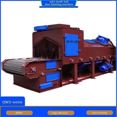 Macchine per il blasting automatico con cintura trasportatrice a filo a maglia con elevata capacità di blasting