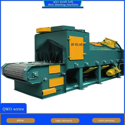 Macchine per il blasting automatico con cintura trasportatrice a filo a maglia con elevata capacità di blasting
