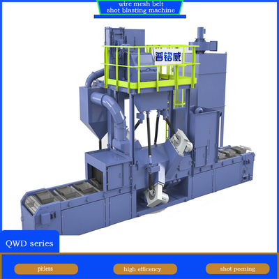 Pumingwei Customization Wire Mesh Belt Conveyor Shot Blasting Machine per pareti sottili
