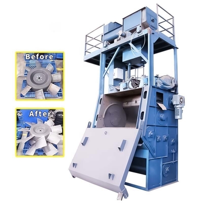 2.0-2.8 t/h Tasso di produzione Tracciato tipo Shot Blasting Machine per la pulizia dei metalli vergini