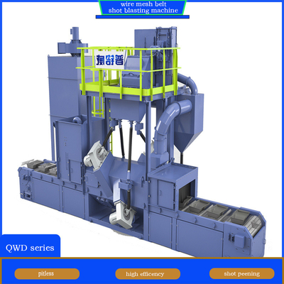 4 Blast Wheel Wire Mesh Belt Shot Blasting Machine per la fusione Resti eliminazione