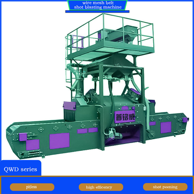 Qwd 80 Wire Mesh Shot Blaster automatizzato ed efficiente progettato per la linea di produzione