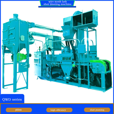 Qwd 80 Wire Mesh Shot Blaster automatizzato ed efficiente progettato per la linea di produzione