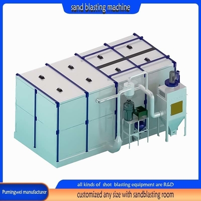 Sandblaster secco per grandi prodotti Diversi colori Materiali diversi Booth di sabbiatura