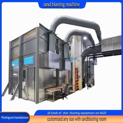 Sandblaster secco per grandi prodotti Diversi colori Materiali diversi Booth di sabbiatura