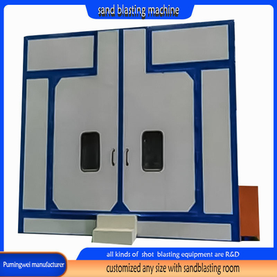 Disposizione orizzontale Derusting Automatic Recycling Sand Blasting Room per varie fusioni
