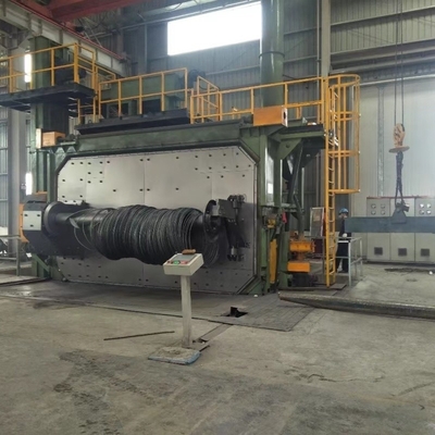 Doppia stazione Flip Door tipo Wire Rod Shot Blasting Machine per la rimozione della ruggine a 40-20RMB