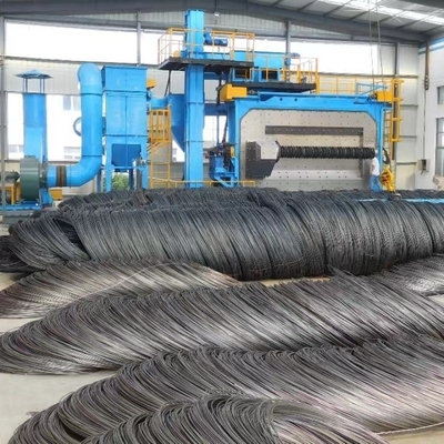 Doppia stazione Flip Door tipo Wire Rod Shot Blasting Machine per la rimozione della ruggine a 40-20RMB