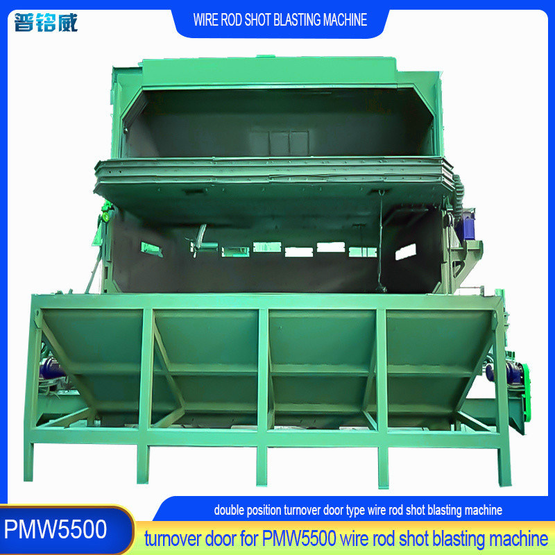 Flip Door Type Metal Wire Shot Blasting Machine per la rimozione della ruggine e il costo del derusting