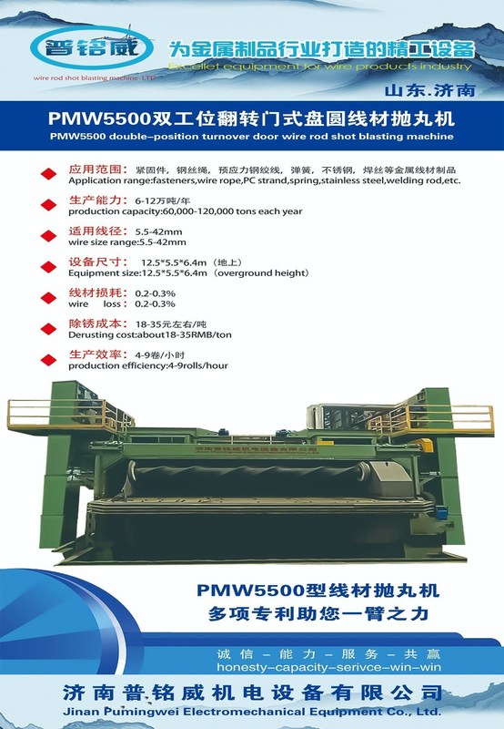 Macchina per la ripulitura delle porte a doppia posizione con apparecchiatura per la pulizia della ruggine