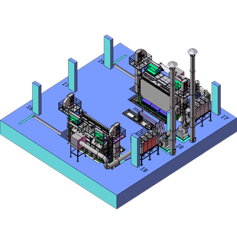 Super porta resistente all'usura Pmw5500 Wire Rod Coil Shot Blasting Machine per pulizia elevata