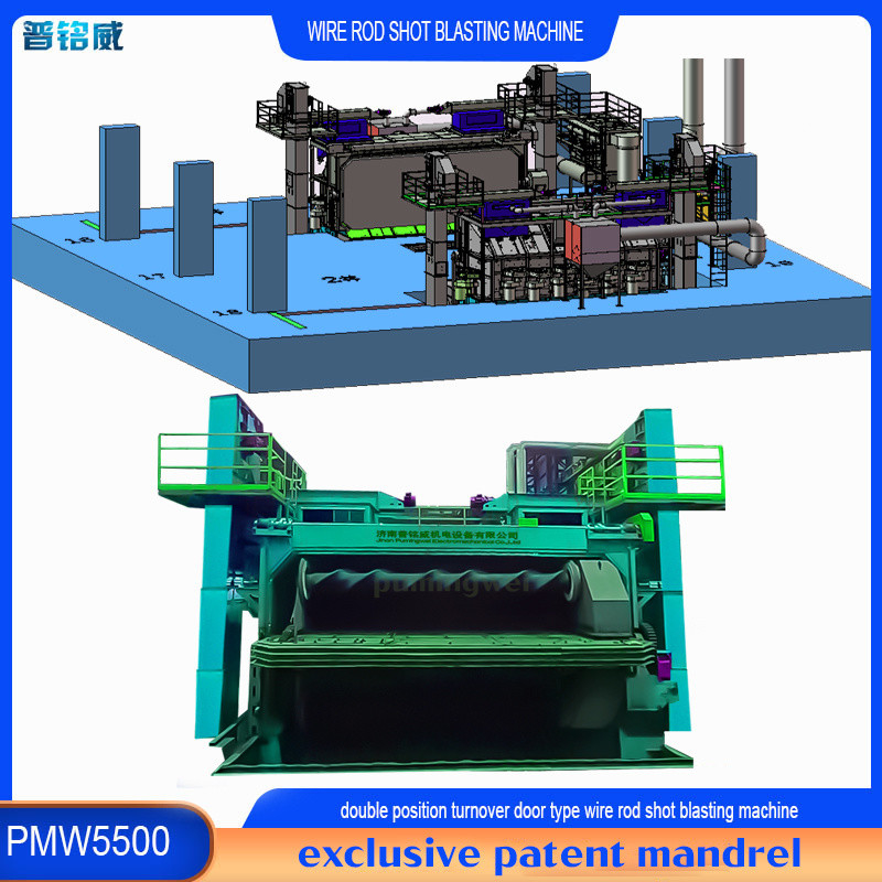 Multifunzione Wire Rod Coil Shot Blasting Machine per la descaling entro le vostre esigenze