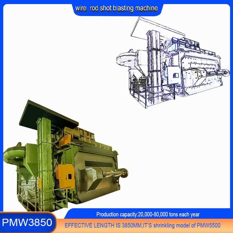 Personalizzazione Shot Peening Wire Rod Coil Shot Blasting Machine per prodotti a molla