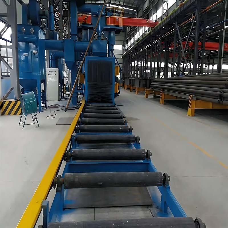 Tipo di rullo della serie Q69 Pass through Automatic Shot Blasting Machine con design personalizzato