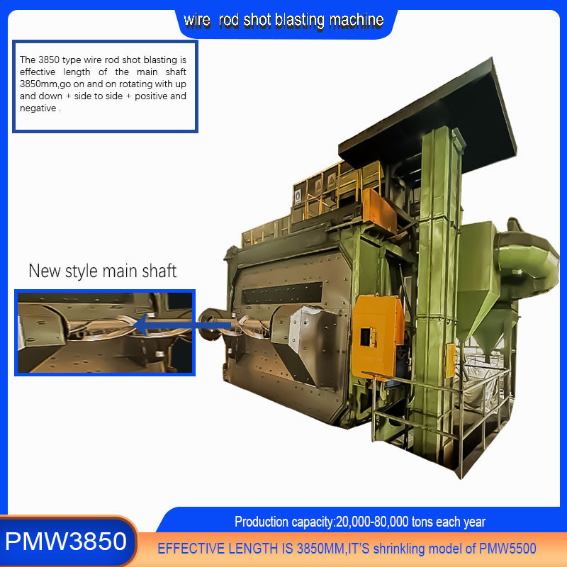 Costo di demolizione 20-40 RMB/T Wire Rod Shot Blasting Machine 8-42 mm con combustibile elettrico