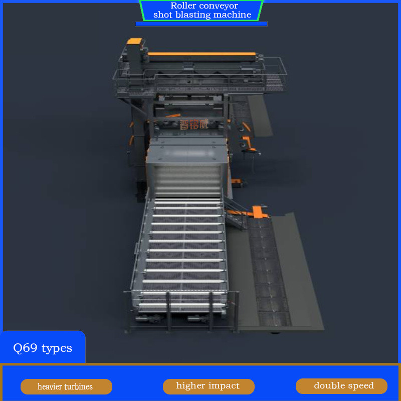 Personalizzazione Advanced Roll Conveyor Shot Blasting Machine per piastre di acciaio di calibro sottile