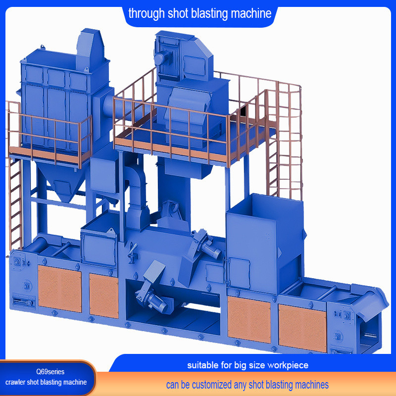 Carburante elettrico Profili ad alta pulizia Roller Through Type Shot Blasting Machine