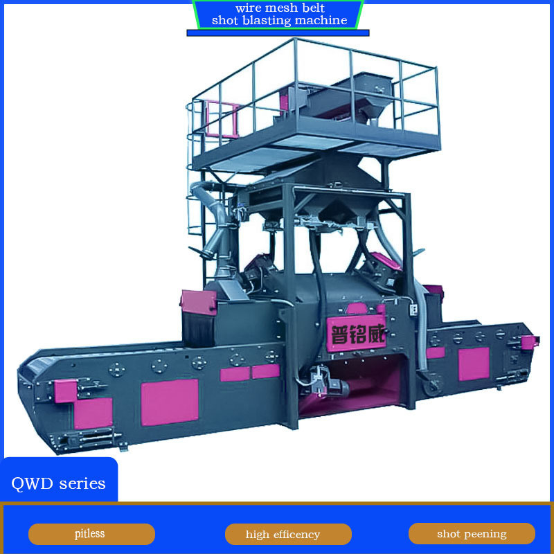 1200 mm Wire Mesh Crawler Abrator Shot Blasting Machine con velocità di pulizia da 0,5-4 M/Min